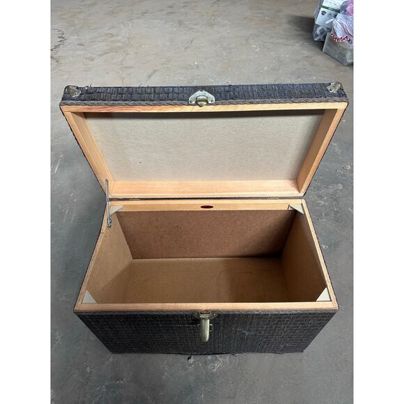 Wicker Trunks Chests, Large Wood Lined Coffee
